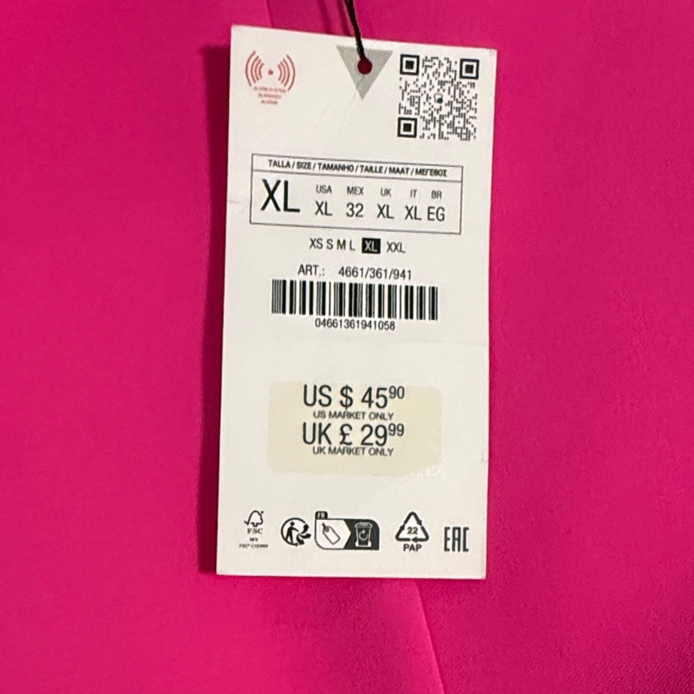 Zara Women's Vibrant Pink Backless Dress XL - Picture 4 of 4